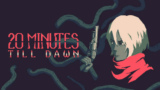 20 Minutes Till Dawn gothic roguelike shoot em up gameplay with anime style character fighting glowing lovecraftian monster hordes