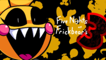 Five Nights at Frickbear's 3 dark office scene with eerie animatronic characters, security cameras, survival horror atmosphere and tense nighttime setting