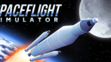 Spaceflight Simulator rocket building and launching interface with a realistic 2D physics rocket ascending into orbit