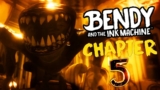 Bendy and the Ink Machine all chapters horror puzzle gameplay featuring first person perspective in a creepy yellow tinted vintage animation studio filled with ink monsters