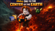 Obby: Dig to the Center of the Earth showing a character descending into a glowing subterranean pit