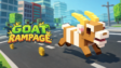 A wild goat launching off an exploding sports car into the sky in Goat Rampage