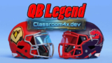 A star quarterback scanning pass routes in 2 Minute Football QB Legend