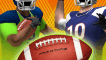 A quarterback preparing to throw a pass downfield in American Football REAL