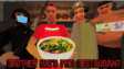 A dim late-night noodle shop kitchen counter in Brother Hai's Pho Restaurant