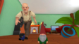 A fiery gnome sprinting past lava pits and spike traps in Gnome From Hell