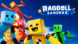 A floppy ragdoll dummy floating in mid-air surrounded by thrusters in Ragdoll Sandbox
