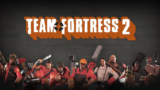 RED and BLU team mercenaries facing off on a desert objective map in Team Fortress 2