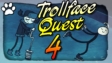 The smirking Trollface character dressed as an Olympic athlete in Trollface Quest 4