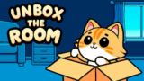 A cozy room filled with open moving boxes, plush rugs, and stylish wooden furniture in Unbox the Room
