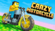 A high-speed sports motorcycle executing a wheelie down a multi-lane highway in Crazy Motorcycle Pro