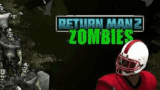 A football returner running through a dark field filled with zombie defenders in Return Man 2: Zombies